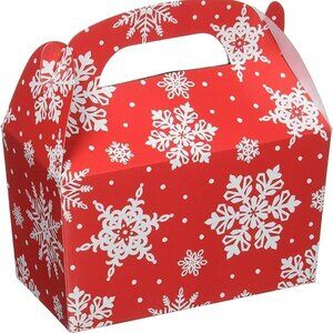 'Amscan  Christmas Snowflake Gable Boxes, 5 Ct.  Party Supply 4.5'' H X 4.75'' W